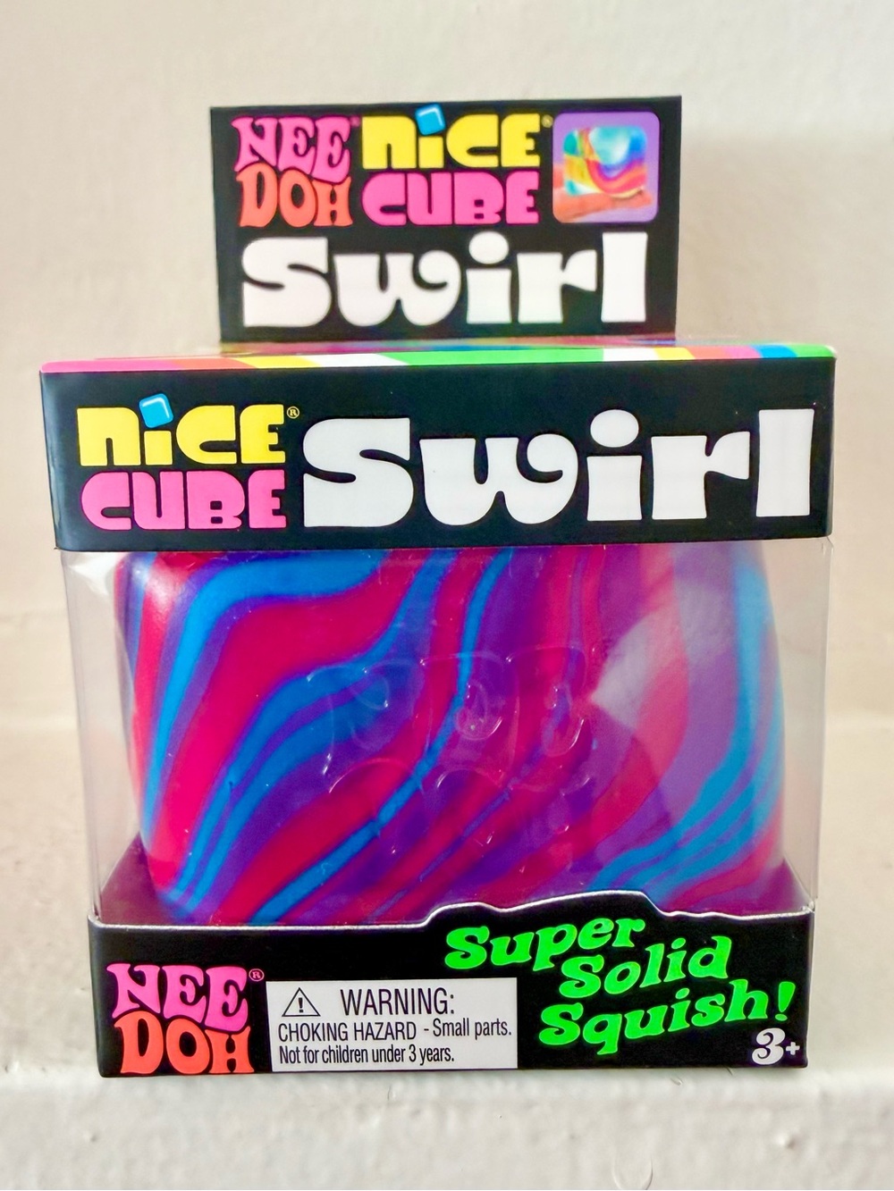 NEW! 100% AUTHENTIC Schylling Needoh NEE DOH Nice Cube SWIRL — Pink & Blue